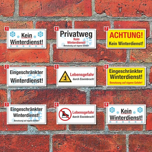 Schild winterdienst - schild,