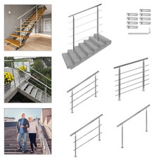 Edelstahl Geländer Treppengeländer Handlauf Treppen  Brüstung Innen und  Außen