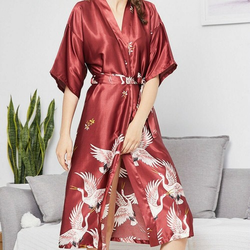 Ladies faux satin silk - satin, kimono