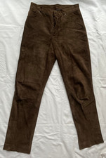 Dunkelbraune Wildlederhose