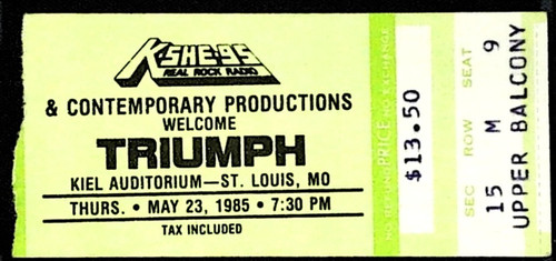 Triumph concert ticket - concert, stub