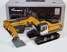 Amewi 22651 G106E Vollmetall Rc Bagger 1:14 RTR Rc Kettenbagger Licht Sound Gelb