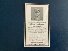 Sterbebild Soldat Tiefenbach Cham Waldmünchen Luftwaffe Gef. 1945 Westen