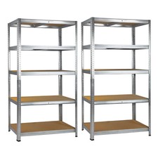 2x Steckregal Schwerlastregal Metallregal Lagerregal DSR175E Regal verzinkt