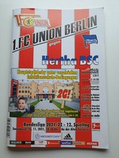 Stadionheft 1. FC Union Berlin - Hertha BSC Berlin  20.11.21, Rarität