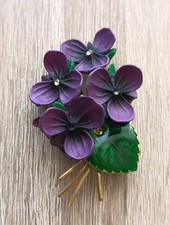 Brosche Veilchen, Vintage