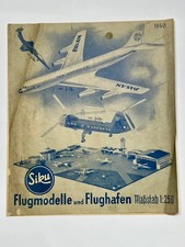 Siku Flugzeuge Original Prospekt 1960 für Flugmodelle und Flughafen  3 Seiten