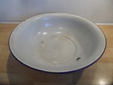 Große alte Waschschüssel Schüssel  Emailewanne Emaille Ø ca. 38 cm Deko Vintage