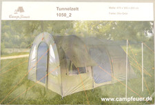 Campfeuer Tunnelzelt TunnelX Zelt mit 3 Eingängen Campingzelt 4 Personen w.NEU