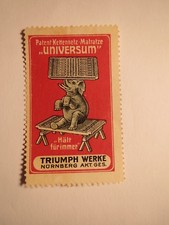 Triumph Werke Nürnberg - Patent Kettennetz-Matratze Universum / Reklamemarke