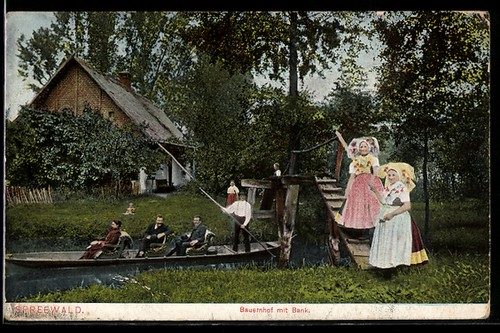Spreewald bauernhof mit bank - spreewald,,