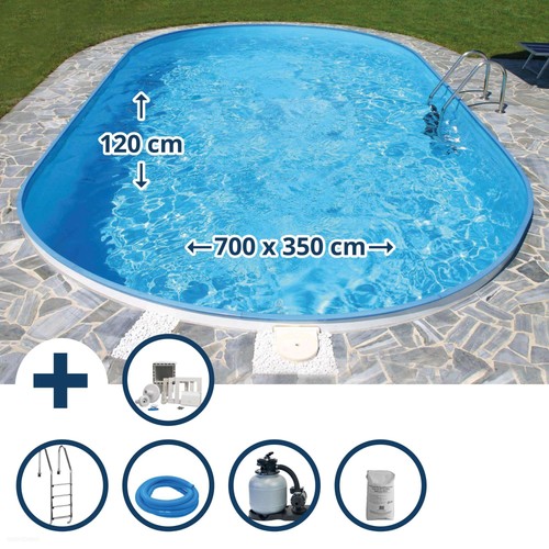Stahlwandpool set - stahlwandpool, (6-teilig)