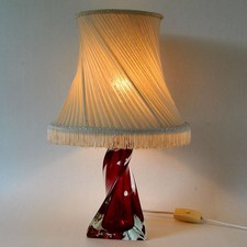 Rote Murano-Glas TISCHLEUCHTE, 50er Jahre