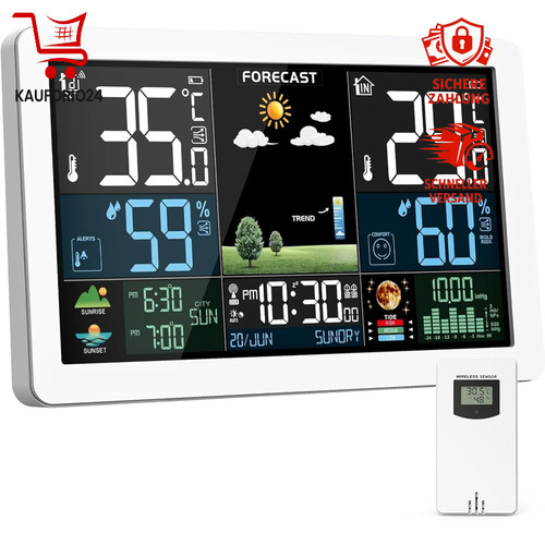 Wetterstation funk farbdisplay - wetterstation,
