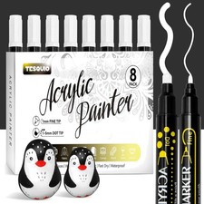 Weiß Marker  Stifte 8 Stück