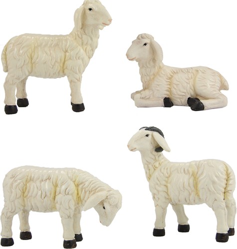Krippenfiguren schafe teilig - krippenfiguren,