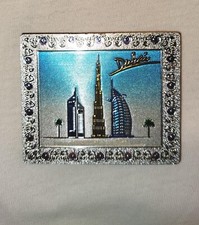 ❤ Kühlschrankmagnet_DUBAI_Burj al Arab_Burj Khalifa_Meer_Ozean_silber-blau-gold