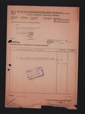 BERLIN-ADLERSHOF, Brief 1943, Flugzeug-Reparatur-Werk Rudow GmbH