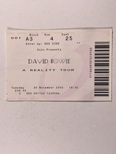 David Bowie Ticket A Reality