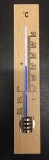 2x Zimmerthermometer Innenthermometer aus Holz Raum Thermometer Doppelpack