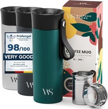 Thermobecher Kaffee To-Go Becher Edelstahl 360ml Teal