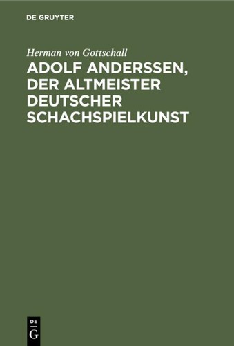 Adolf anderssen der - anderssen,,