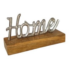 Schriftzug Home Aluminium auf