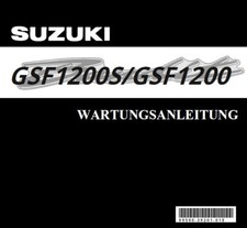 Suzuki GSF 1200/S Bandit 2001(K1) / 2002(K2) Werkstatthandbuch Deutsch auf CD