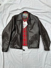 Aero Leather Half Belt Lederjacke UK 38 (M), Pferdeleder braun