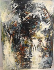 Franz Richter Original Ölgemälde wohl 1992 handsigniert 80 x 60 cm abstrakt