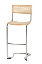 2er Set Barhocker, Thekenstuhl, Freischwinger - Wiener Geflecht