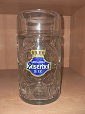 Bierkrug,  Glaskrug der Brauerei Kronacher Kaiserhof Bier 1,0l