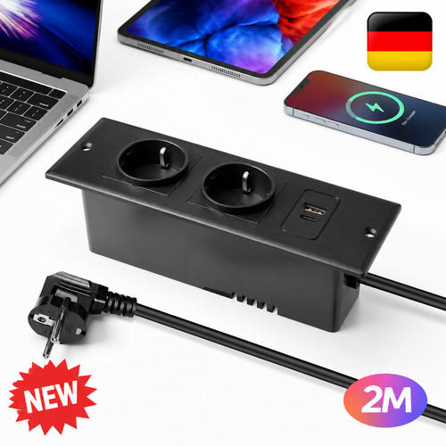 Usb 1 tischsteckdose - 2,