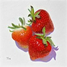 Erdbeeren Bild Gemälde auf