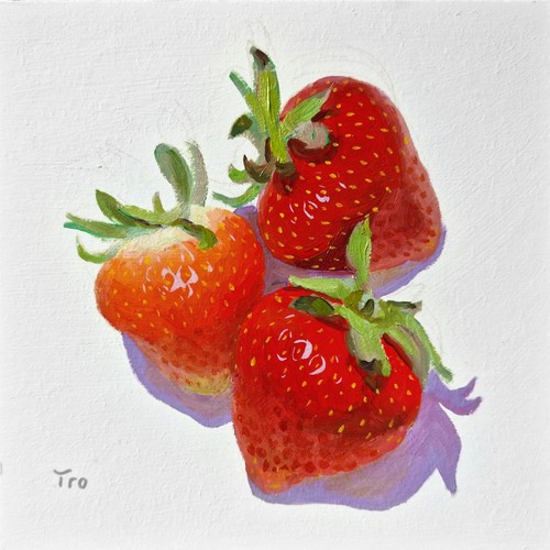 Erdbeeren bild gemälde auf - erdbeeren,