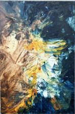 xl 120x80 abstrakt Ölbild Leinwand signiert handgemalt Wandbild Büro Foyer orig