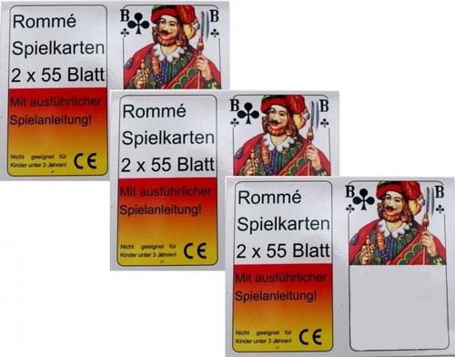 6x55 romme karten kartenspiel - 6x55,