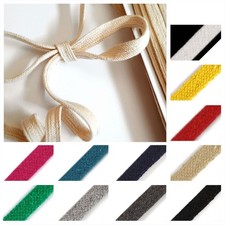 3 m Flachkordel 9mm 1,33€/m natur Baumwolle Hoodie Schnur Kordel Schnürsenkel