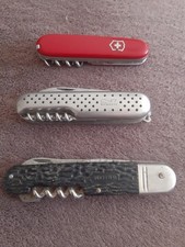 3x Messer Victorinox Officier Suisse  VEB SESTA DDR Richartz Tarka Klappmesser
