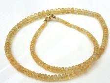 GOLDJUNGE69 * SOGNI D`ORO  EDELSTEIN KETTE  GOLDBERYLL 45cm  585er GELBGOLD