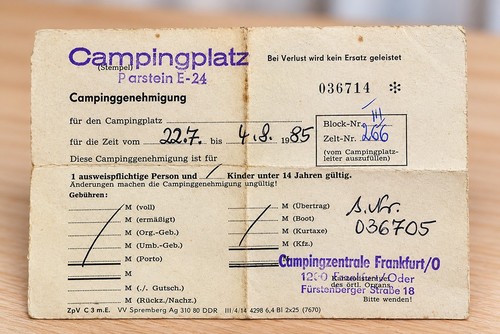 Ddr campinggenehmigung - ddr,