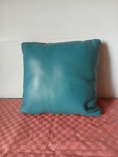 Leder-Kissen petrol 29/29 mit RV.