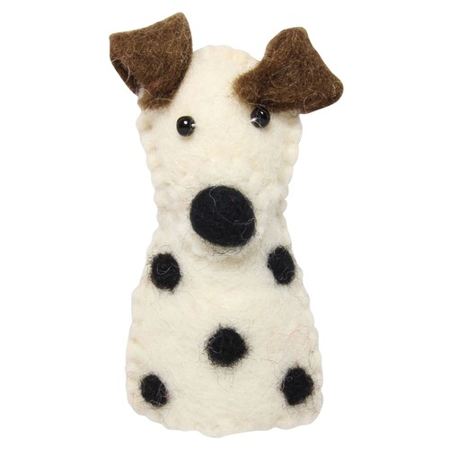 Fingerpuppe aus filz hahn - fingerpuppe,