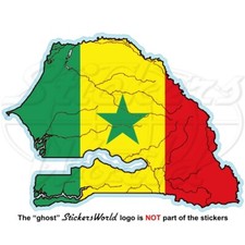 SENEGAL Westafrika DAKAR LandKarte-Flagge, 115mm Vinyl Aufkleber