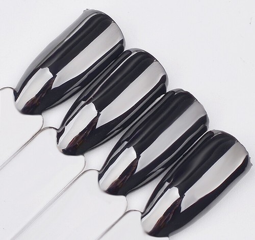 Schwarz silber chrome effekt - chrome,