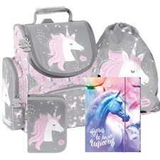 Einhorn Unicorn Pferd Schulranzen Tornister Ranzen Schulrucksack Set 4 teilig