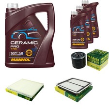 MANN Inspektionspaket 8L MANNOL Ceramic Pro 10W-40 für Subaru Legacy IV Station
