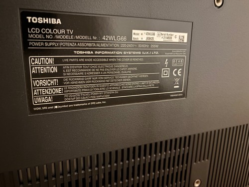 Toshiba 42wlg66 lcd - lcd, tv