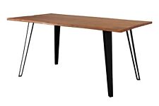 Esstisch Baumkante massiv Akazie 160 x 90 schwarz MICHA B-WARE