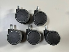 5 x Interstuhl Bürostuhl Hartböden Rollen Ersatzrollen Hartbodenrollen (NEU)